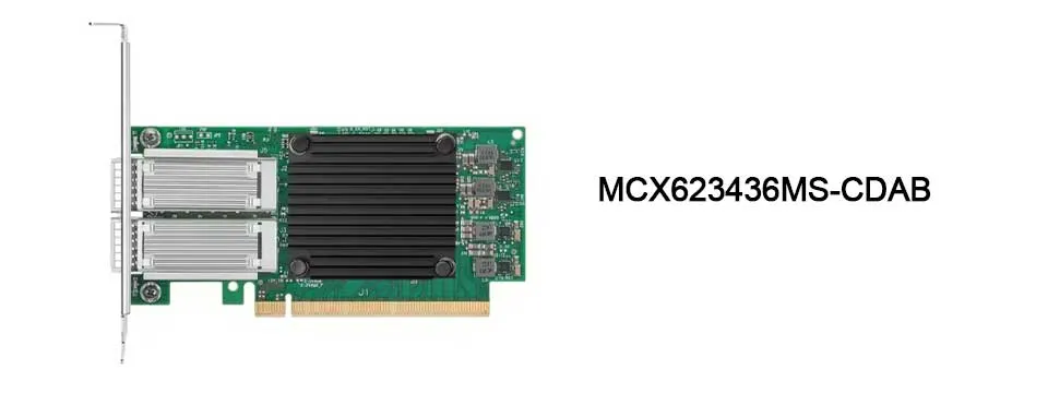 بطاقة "إنفيديا" MCX623436an-Cdab Connectx-6 Dx En، 100GB، Ocp3.0، مع إدارة المضيف، Qsfp56 منفذ مزدوج، Pcie 4.0 X16، لا تشفير، المسمار (سحب علامة التبويب) 0