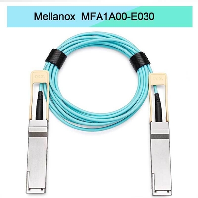 كابل QSFP Mellanox AOC القائم على VCSEL MFA1A00-E030 IB EDR يصل إلى 100Gb / S