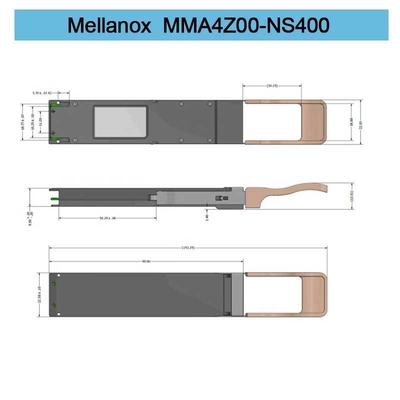 MMA4Z00-NS400 MELLANOX QSFP 400Gb / S منفذ واحد متعدد الوسائط SR4 50m