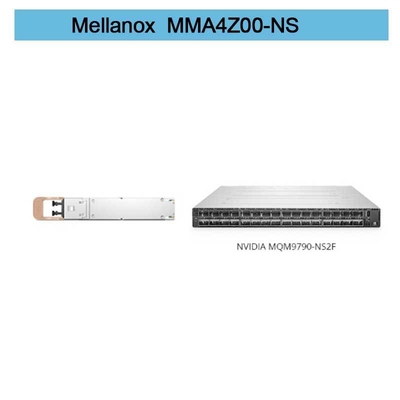 MMA4Z00-NS SFP+ MELLANOX متوافق مع 800G 2xSR4 OSFP PAM4 850nm 50m InfiniBand NDR Module