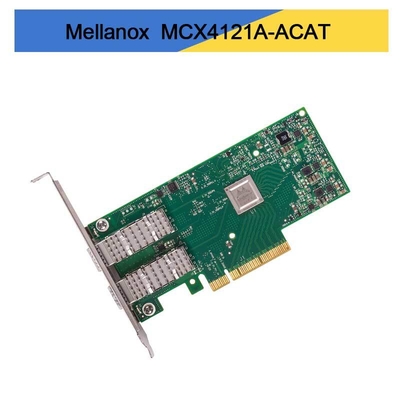 Mellanox ConnectX-4 Lx EN 25GbE Dual Port SFP28 PCIe3.0 X8 بطاقة واجهة الشبكة MCX4121A-ACAT