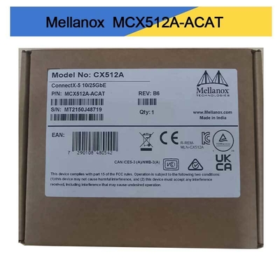 MCX512A-ACAT Mellanox ConnectX-5 EN بطاقة واجهة الشبكة 10/25GbE منفذ مزدوج SFP28