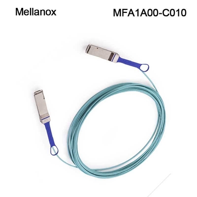 100GbE LSZH ميلانوكس QSFP28 كبل بصري نشط AOC MFA1A00-C010 10 م