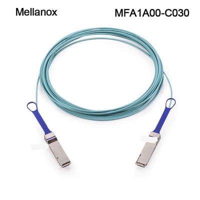 كابلات AOC ميلانوكس الضوئية النشطة 100 جيجابت MFA1A00-C030 QSFP LSZH 30 م