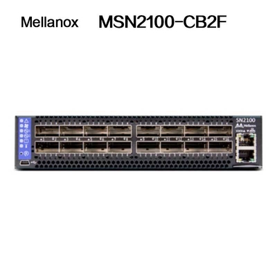 MSN2100-CB2F Mellanox محولات إيثرنت بنصف عرض 10 / 25GbE و 100 GbE