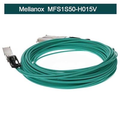 MFS1S50-H015V كابل Mellanox Aoc InfiniBand Active Copper QSFP + إلى SFP + مجموعة الكابلات