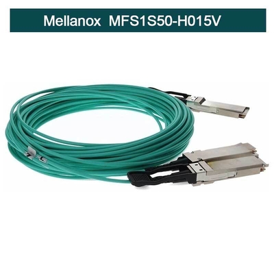 MFS1S50-H015V كابل Mellanox Aoc InfiniBand Active Copper QSFP + إلى SFP + مجموعة الكابلات
