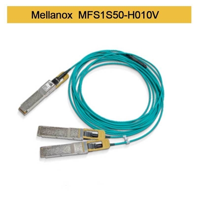 MFS1S50-H010V 200GbE إلى 2x100GbE كبل الألياف البصرية النشط كابلات InfiniBand كابل Mellanox AOC