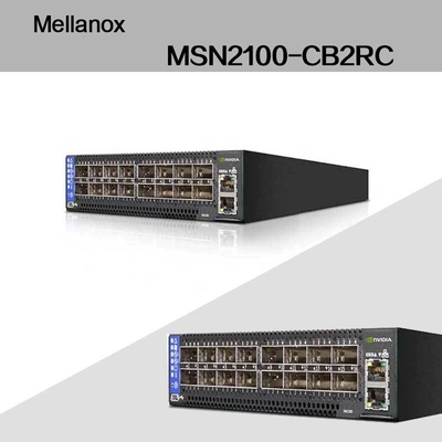 أقصى سرعة EDR Nvidia Mellanox Spectrum بناءً على 100 جيجابت إيثرنت مفتوح 1U مع نظام تشغيل Cumulus Linux MSN2100-CB2RC 16 منفذ Qsfp28