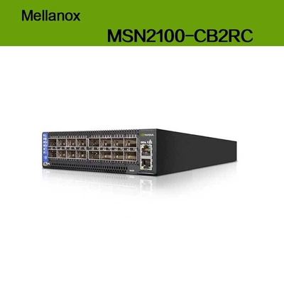أقصى سرعة EDR Nvidia Mellanox Spectrum بناءً على 100 جيجابت إيثرنت مفتوح 1U مع نظام تشغيل Cumulus Linux MSN2100-CB2RC 16 منفذ Qsfp28