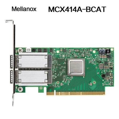 بطاقة واجهة شبكة Nvidia 900-9X426-0054-Sq0 MCX414A-Bcat Connectx-4 En، منفذ مزدوج 40/56 جيجابت في الثانية Qsfp28، PCIe3.0 x8، دعامة طويلة