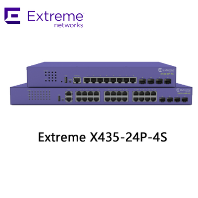 مفتاح شبكات إكستريم X435 AVB بـ 24 منفذًا X435 4S 68 جيجابت في الثانية 50.6 مليون حزمة في الثانية جديد وأصلي