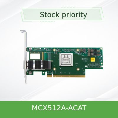 MCX512A-ACAT Mellanox Connectx 5 Dual Port 10 25gbe Sfp28 EN بطاقة مهايئ PCIe 3.0 X8
