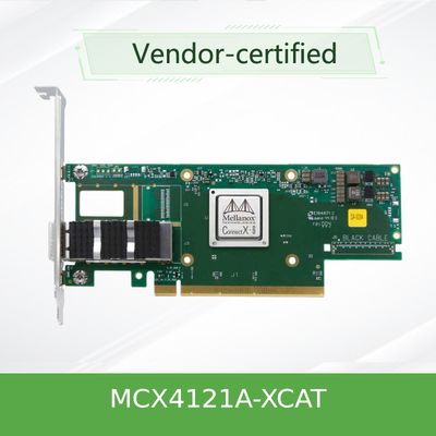 MCX4121A-XCAT بطاقة شبكة Mellanox 25 جيجابت / S SFP28 QSFP28 انخفاض الكمون المرن