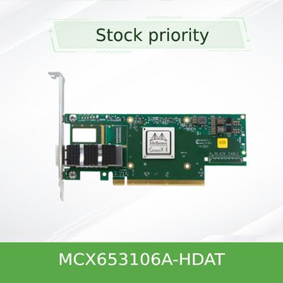 MCX653106A-HDAT بطاقة شبكة Mellanox 200Gb / S 4 * 50Gb / S منافذ Ethernet