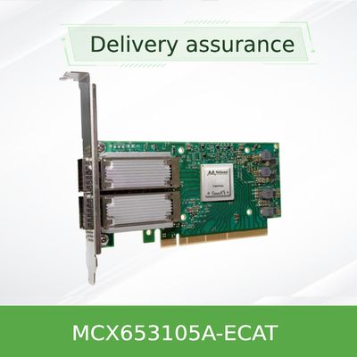 ConnectX 6 محول منفذ مزدوج بطاقة Mellanox تدعم 100Gb / S MCX653105A-ECAT