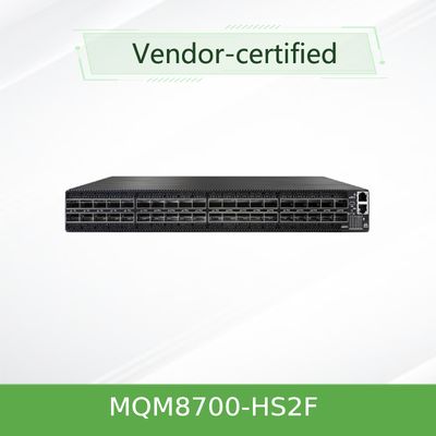 MQM8700-HS2F ((920-9B110-00FH-0MD) شبكة كوانتوم ميلانوكس Hdr Switch 40 منفذ 200 جيجابيت / S 40 منفذ Infiniband