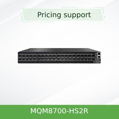 920-9b110-00rh-0m0 Mellanox MQM8700-HS2R(920-9B110-00RH-0M0) مفتاح شبكة Quantum Hdr Infiniband، 40 منفذ QSFP56، معدل الإرسال 10/100/1000 ميجابت في الثانية