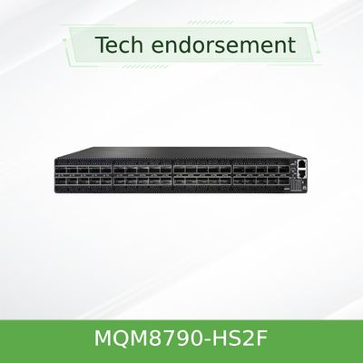 MQM8790-HS2F(920-9B110-00FH-0D0) مفتاح شبكة Mellanox Infiniband HDR مع 40 منفذ QSFP56 و 2 مزود طاقة تيار متردد