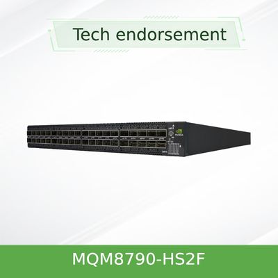 40 QSFP56 الموانئ Mellanox الكم HDR Infiniband Switch 200 جيجابايت في الثانية MQM8790-HS2F