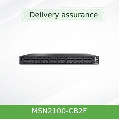 2 Core Short Depth ميلانوكس SN2000 Switch MSN2100-CB2F 100GbE 1U 16 QSFP28 2 AC PSUs X86