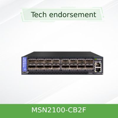 MSN2100-CB2F Mellanox Network Switch Spectrum Based 1001U Open Ethernet مع بطاقة Mellanox