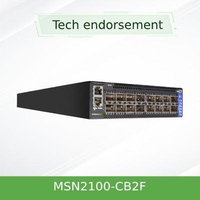 MSN2100-CB2F Mellanox محولات إيثرنت بنصف عرض 10 / 25GbE و 100 GbE