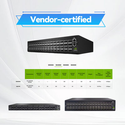 100GbE 2U مفتوحة Mellanox Network Switch MSN4600-CS2FC مع Cumulus Ethernet