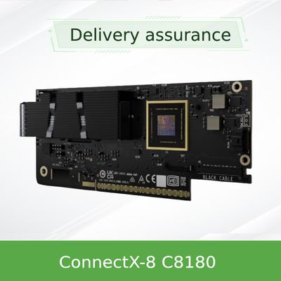 محول Nvidia Connectx-8 C8180 (900-9X81E-00EX-DT0) قفص واحد Osfp Infiniband: 800 جيجابت في الثانية Xdr Ib