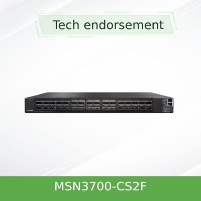مفتاح شبكة Mellanox MSN3700-CS2F 100GbE 1U مع وحدتي تزويد بالطاقة (تيار متردد)