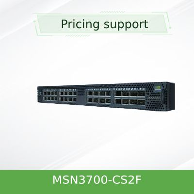 MSN3700-CS2F Mellanox Network Switch Supplies (AC) Standard Depth X86 CPU P2C مجموعة قضبان تدفق الهواء