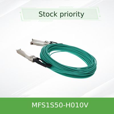 MFS1S50-H010V 200GbE إلى 2x100GbE كبل الألياف البصرية النشط كابلات InfiniBand كابل Mellanox AOC