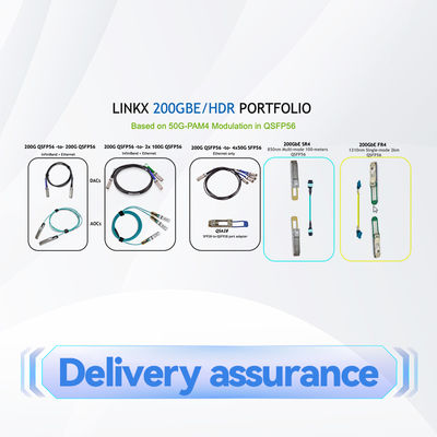 MMA4Z00-NS400 400Gb/S مقاطع مقاطع أوبتيكية مقاطعة واحدة OSFP 400Gb/S متعددة الوسائط SR4 50m