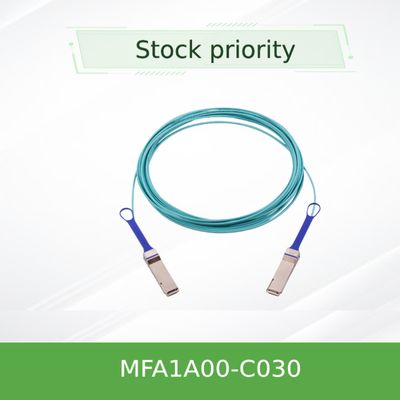 كابلات AOC ميلانوكس الضوئية النشطة 100 جيجابت MFA1A00-C030 QSFP LSZH 30 م