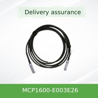 MCP1600-E003E26 كابل نحاسي متصل مباشرة InfiniBand EDR يصل إلى 100Gb / S QSFP28 3m أسود 26AWG
