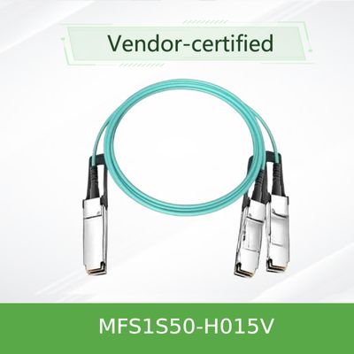 OEM ميلانوكس Splitter Cable AOC 100g MFS1S50-H015V VPI HDR & ETH 15m