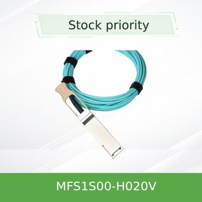وحدة التحكم Mellanox AOC Cable MFS1S00-H020V IB HDR حتى 200 جيجابت / S QSFP56 20 م كبل شبكة