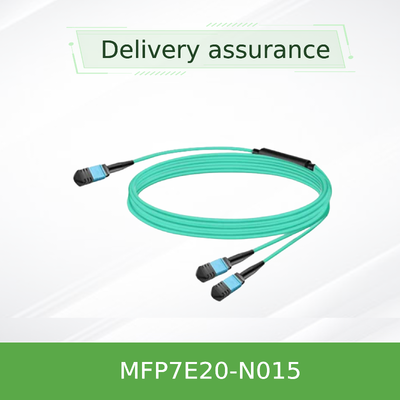 كابل Mellanox MFP7E20-N015 متعدد الأوضاع MPO-12/APC إلى 2x MPO-12/APC كابل ألياف ضوئية سلبي، 15 متر