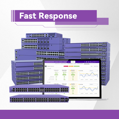 مفتاح شبكة إكستريم X460 AVB بـ 48 منفذًا، 48T، 10/100/1000BASE-T، زمن وصول أقل، ميجابت في الثانية، قابل للتكديس، أصلي