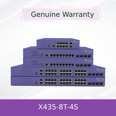 مفتاح شبكة عالي الأداء من سلسلة Extreme X435-8t-4s لتوصيل سلس