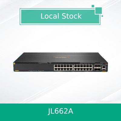 مبدل شبكات HPE Aruba CX 6300M بـ 24 منفذًا بسرعة 1 جيجابت في الثانية، فئة 4 PoE، و 4 منافذ SFP56 (JL662A)