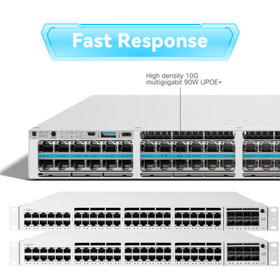 مفتاح شبكة Cisco C9200L-24t-4G-E جديد أصلي من سلسلة 9200، 24 منفذًا 10/100/1000 + 4x1g SFP