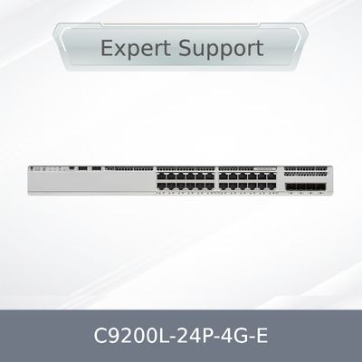 C9200L-24p-4G-E مفتاح شبكة سيسكو كاتاليست 24 منفذ Poe Layer3 مُدار جيجابت إيثرنت 4 منفذ SFP قابل للتكديس C9200L-24p-4G-E