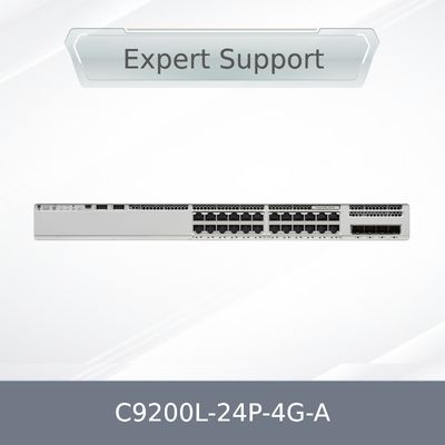 مخزون جديد أصلي نظيف 9200L Switch C9200L-24p-4G-a Cata Lyst 9200L 24-Port Poe+، 4 × 1 جيجا، Network Advantage C9200L-24p-4G-a