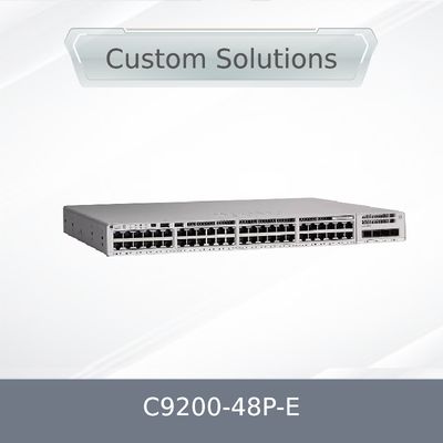 C9200-48p-E 48X 1g RJ45 Poe+Port Network Switch 48 Port Poe+Network Essentials مع إمدادات الطاقة المتغيرة X1