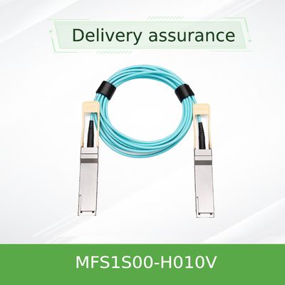 NVIDIA MFS1S00-H010V كابل بصري نشط QSFP56 بسرعة 200 جيجابت/ثانية - كابل AOC بطول 10 أمتار لـ HDR InfiniBand ومراكز بيانات 200 جيجابت إيثرنت