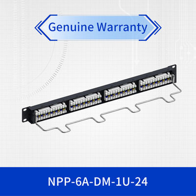 NETCONNECT Category 6A 24 Port 1U Rack-Mountable Patch Panel for High-Density Network Installations