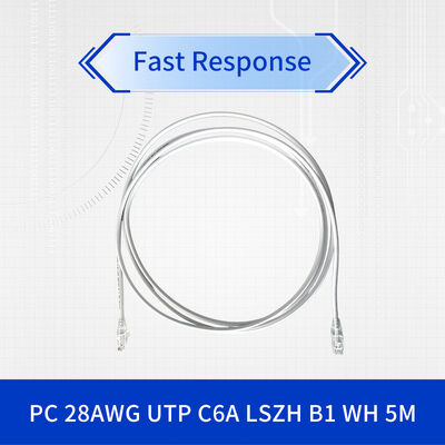 Cat 6A U/UTP Small Diameter RJ45 Cord, LSZH B1 5M