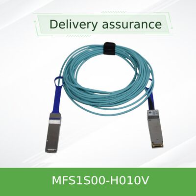 كابل ألياف ضوئية نشطة QSFP56 بطول 10 أمتار من Mellanox MFS1S00-H010V | إنفينيباند HDR و إيثرنت بسرعة 200 جيجابت/ثانية، AOC قابلة للتبديل السريع مع DDM