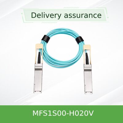 NVIDIA MFS1S00-H020V كابل بصري نشط QSFP56 بطول 20 مترًا بسرعة 200 جيجابت/ثانية | كابل AOC طويل المدى لشبكات InfiniBand HDR و 200GbE